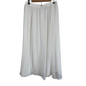 Bedford Fair Chic Dreamy Flowy Skirt L White Hippie Western Dainty Classic Urban